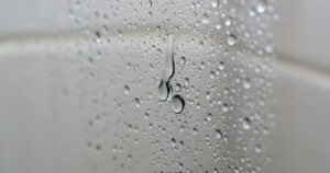 Wassertropfen auf einer glatten Oberfläche. Nano Versiegelung