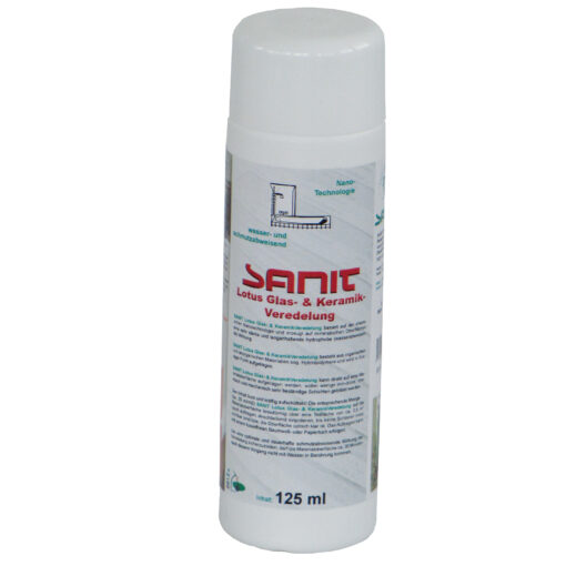 SANIT Lotus Glas- und Keramikveredelung – Nano-Versiegelung für Duschglas, 125-ml-Flasche